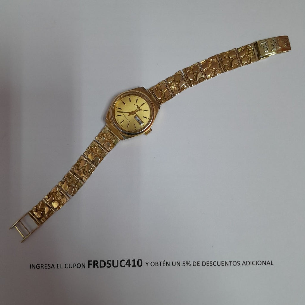 RELOJ CAJA ACERO PULSO ORO ORO 18 K 49 GRMS (SEMINUEVO)