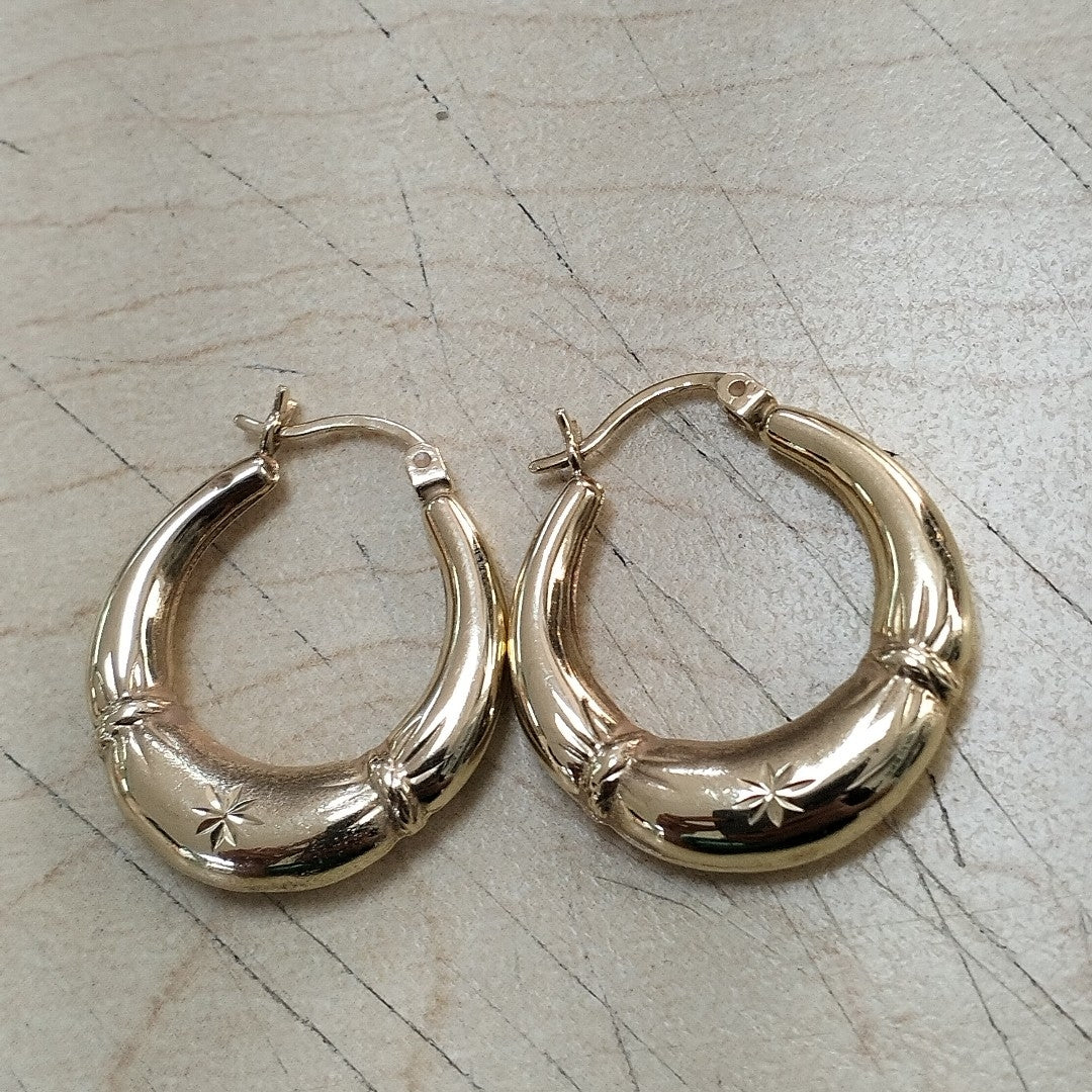 ARRACADAS PAR ORO 14 K 2.8 GRMS (SEMINUEVO)