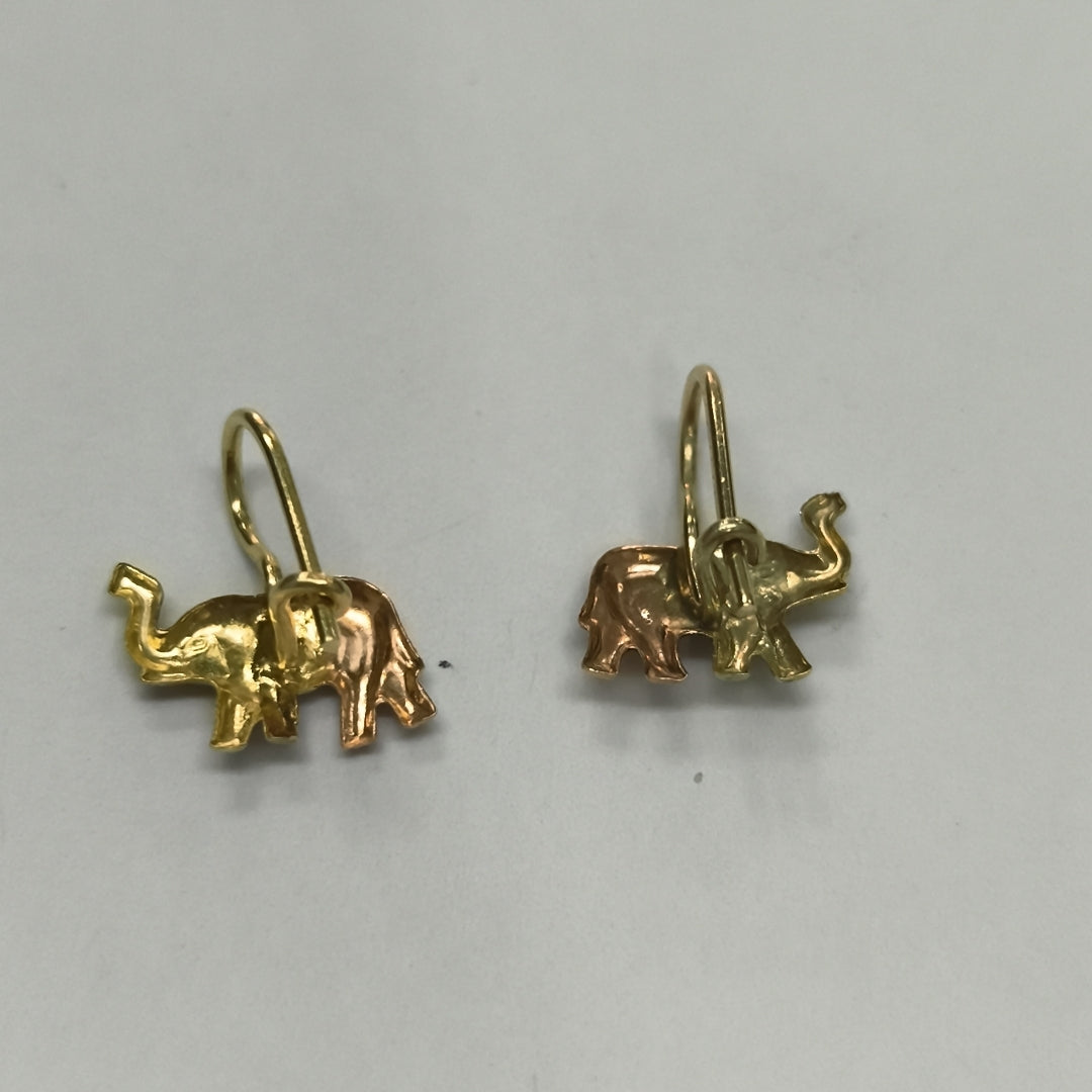 ARETES PAR ORO, ORO COMBINADO 10 K 1.2 GRMS (SEMINUEVO)