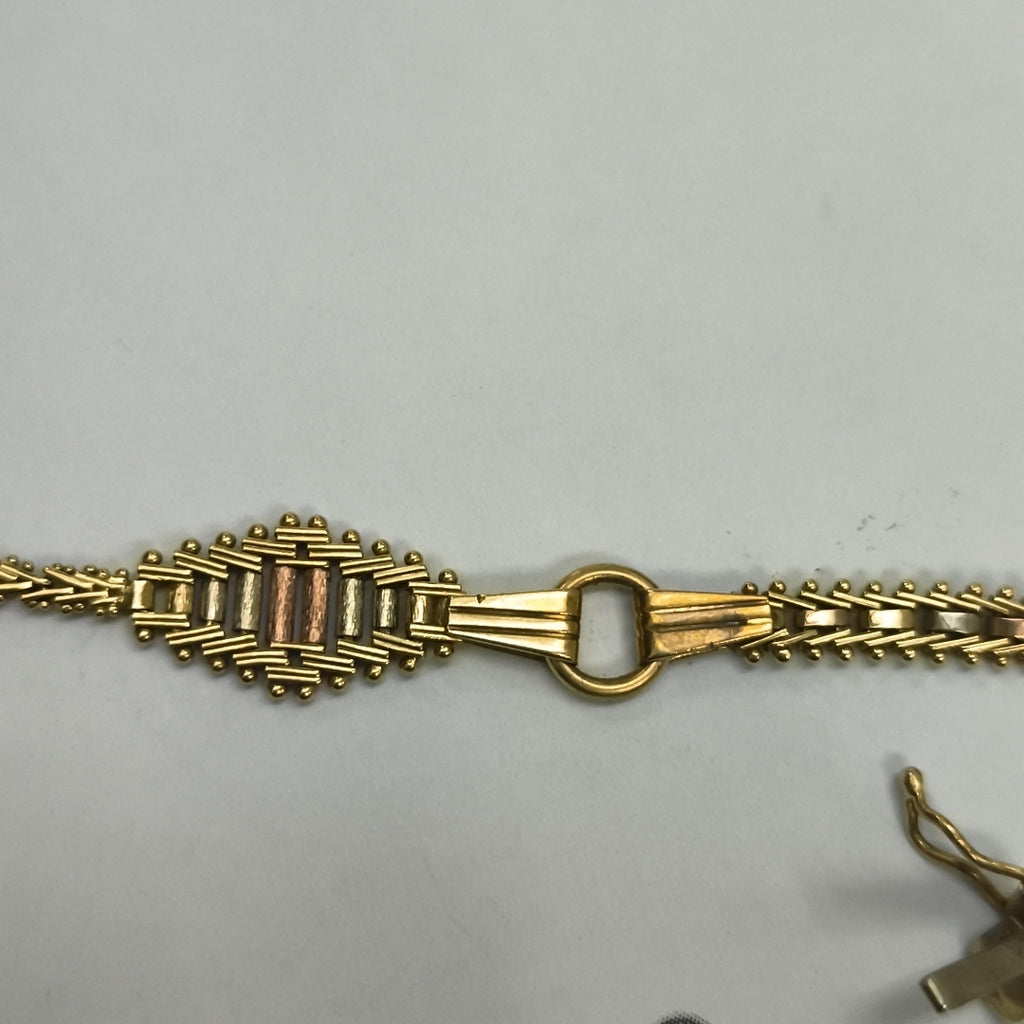 PULSERA ORO COMBINADO 14 K 7,60 GRMS (SEMINUEVO)