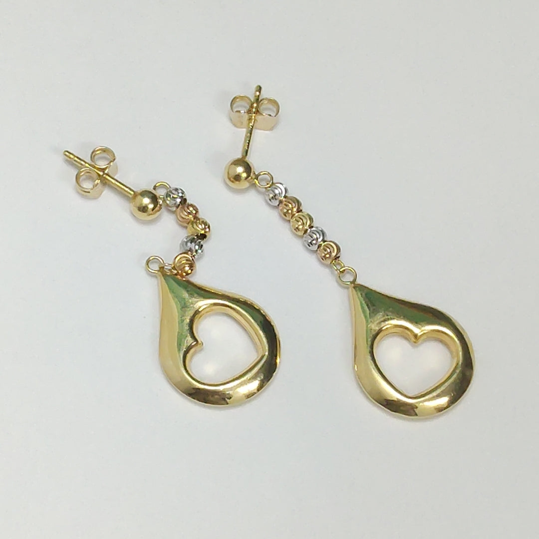 BROQUELES PAR ORO 14 K 3,20 GRMS (SEMINUEVO)