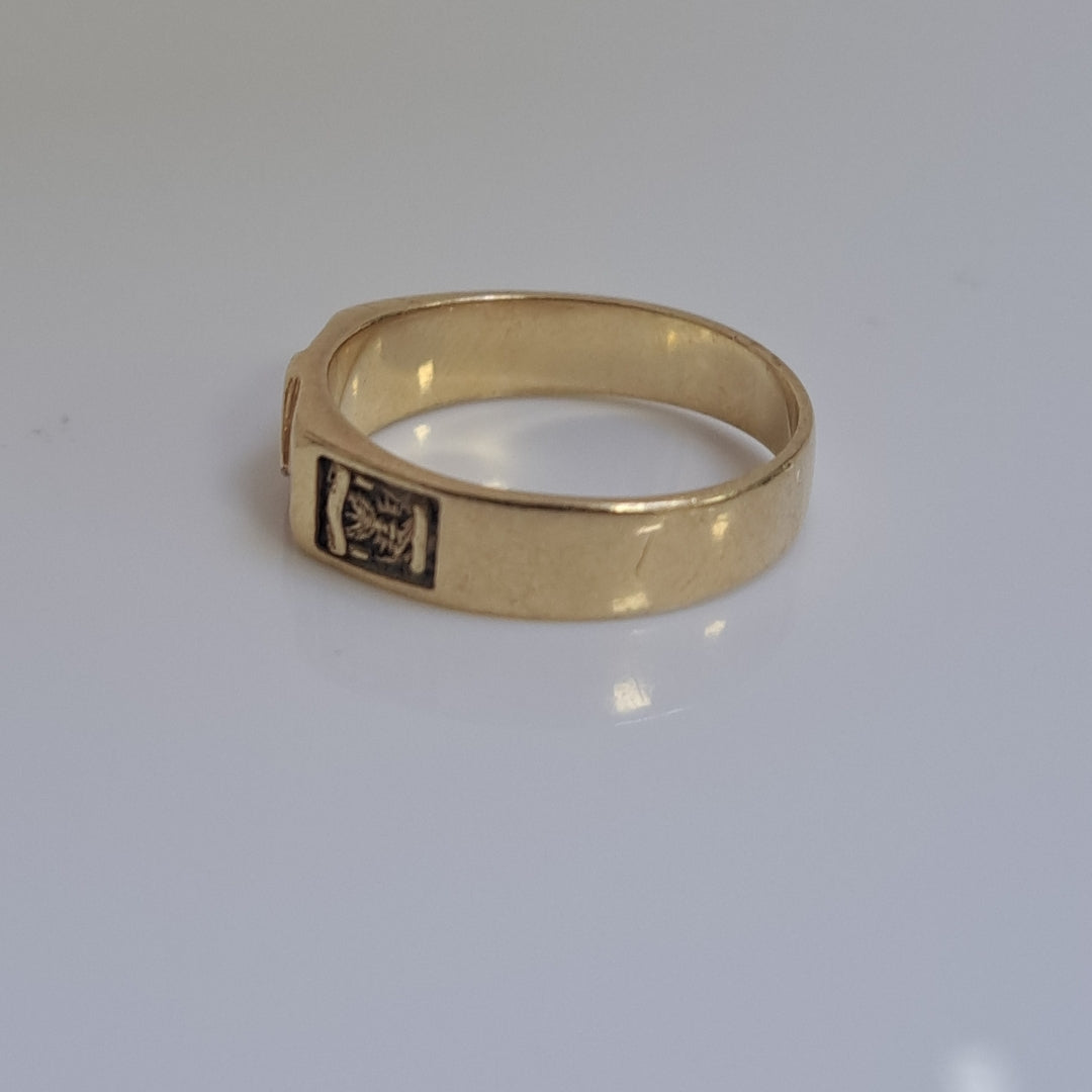 ANILLO, ANILLO DE GRADUACIÓN ORO 14 K 3.5 GRMS (SEMINUEVO)