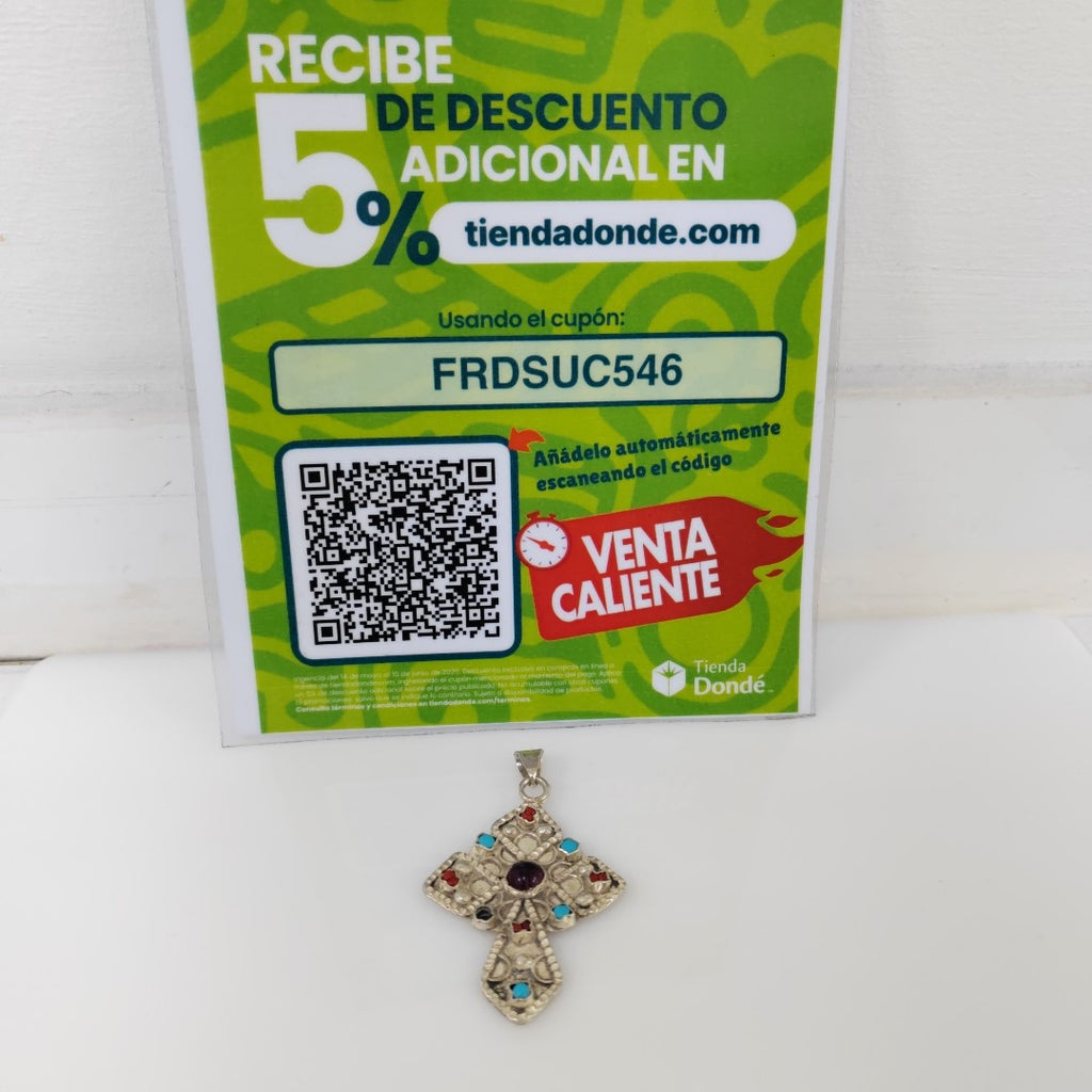 CRUZ, DIJE PLATA 12.4 GRMS (SEMINUEVO)
