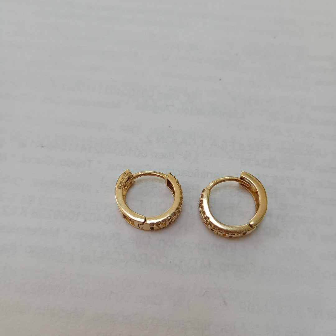 ARRACADAS PAR ORO 14 K 2.4 GRMS (SEMINUEVO)