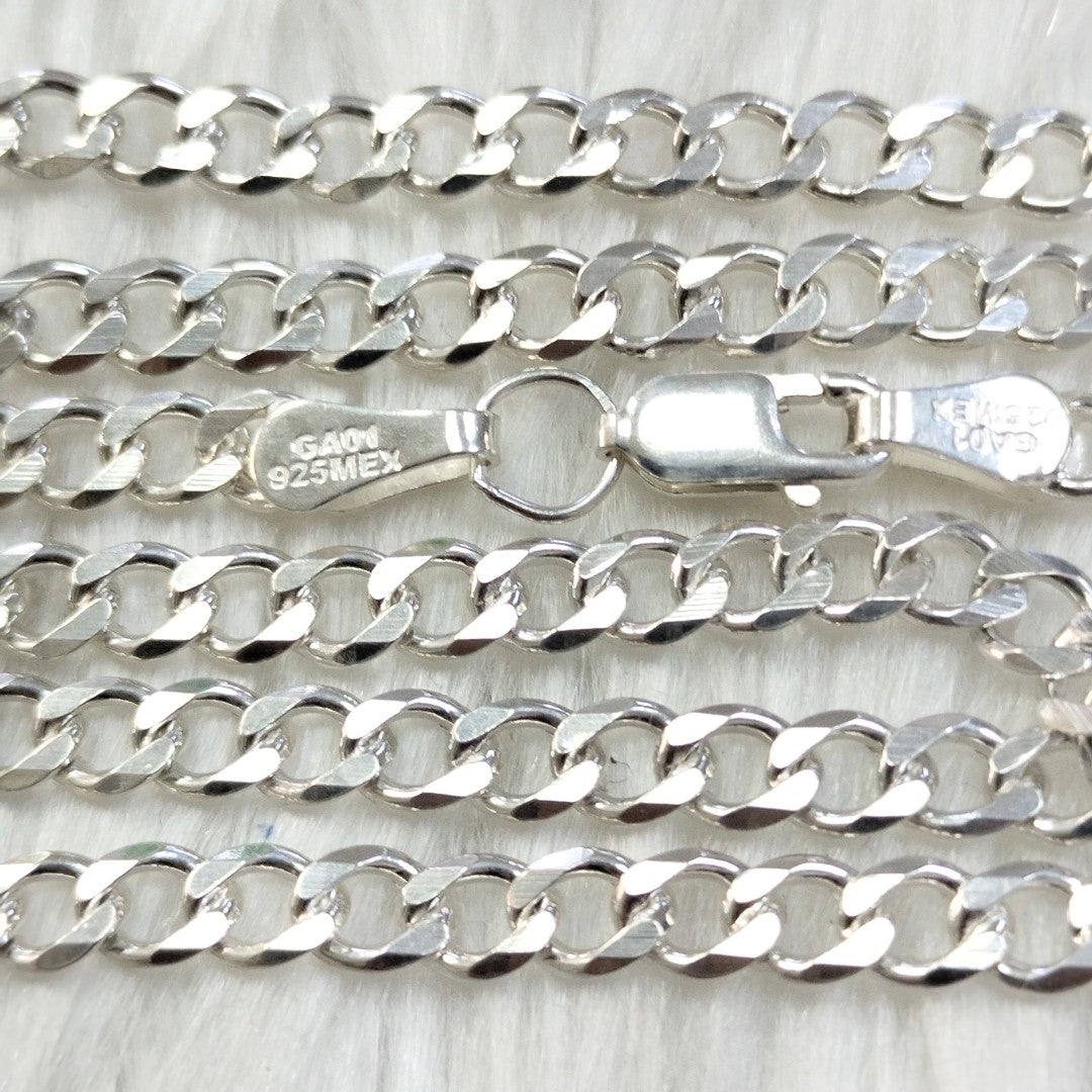 CADENA TEJIDO BARBADO PLATA .925 60 CM 13.7 GR (NUEVO)
