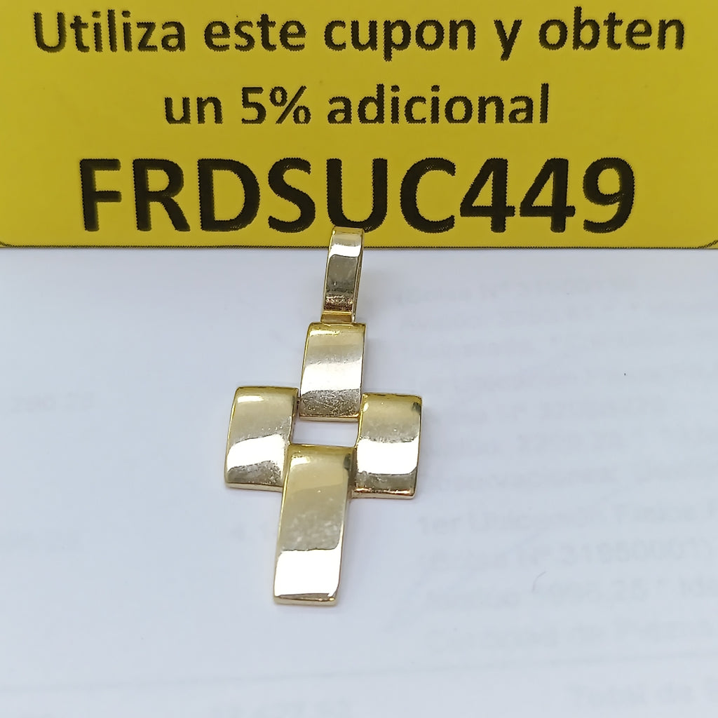 CRUZ,DIJE ORO 14 K 4,10 GRMS (SEMINUEVO)