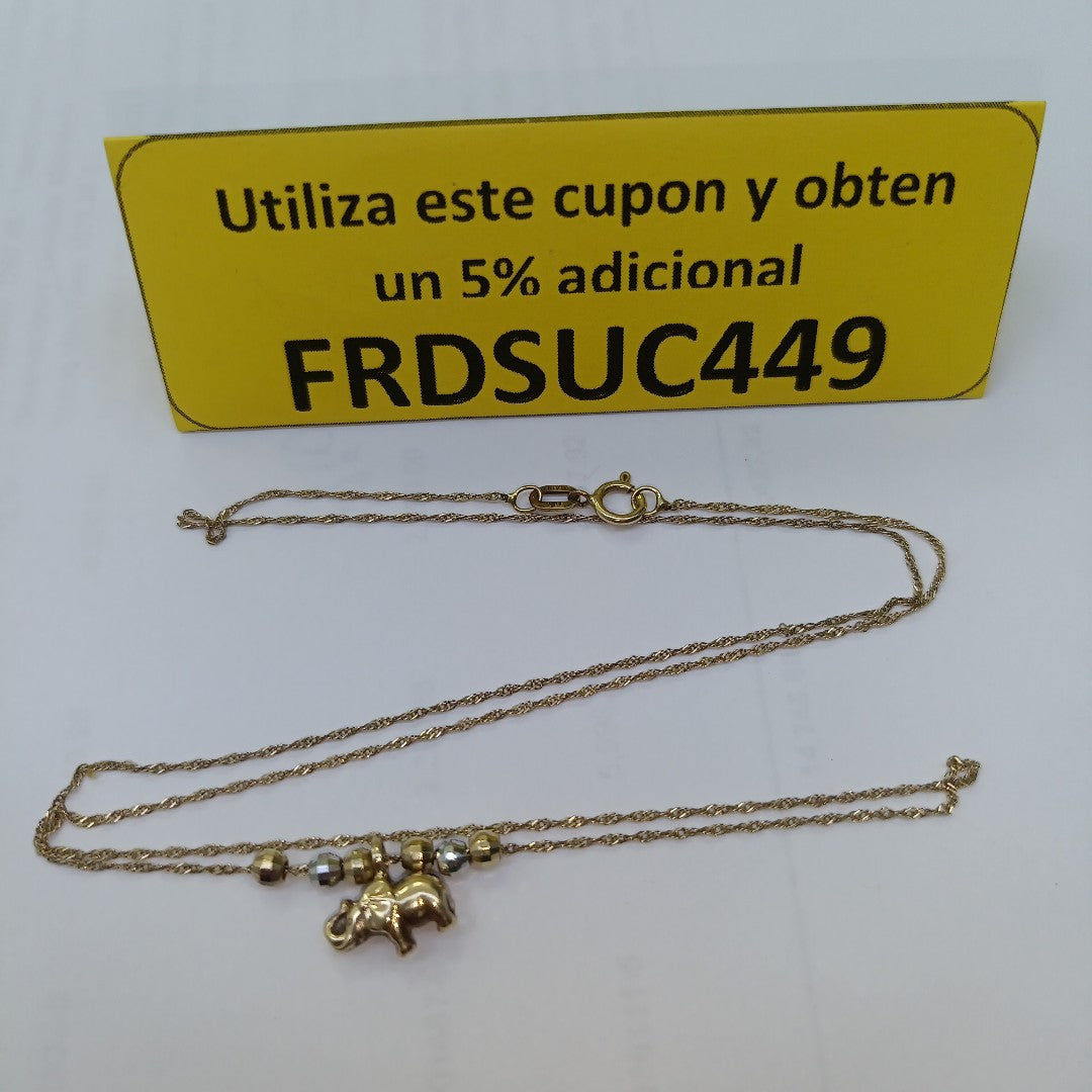 GARGANTILLA ORO, ORO COMBINADO 14 K 1.5 GRMS (SEMINUEVO)
