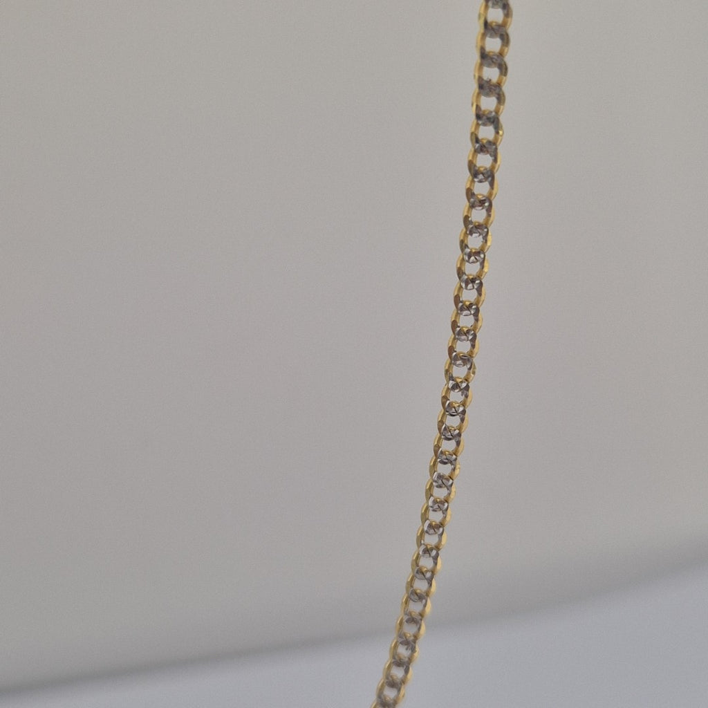 CADENAS BARBADA DIAMANTADA ORO 14K 60 CM 6.1 GR (NUEVO)