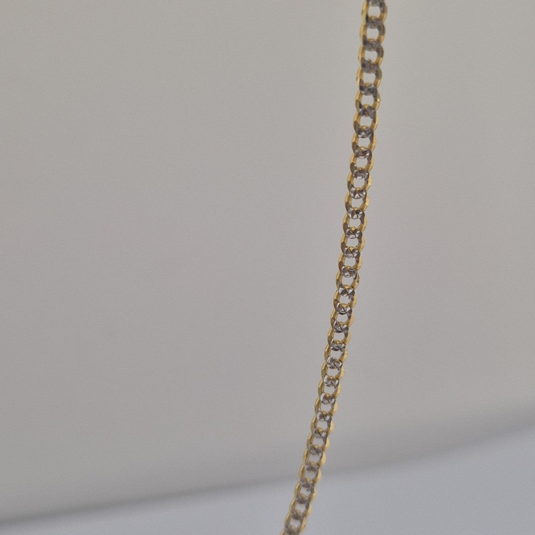 CADENAS BARBADA DIAMANTADA ORO 14K 60 CM 6.1 GR (NUEVO)