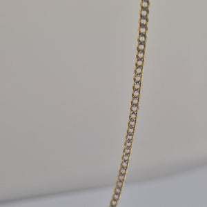 CADENAS BARBADA DIAMANTADA ORO 14K 60 CM 6.1 GR (NUEVO)