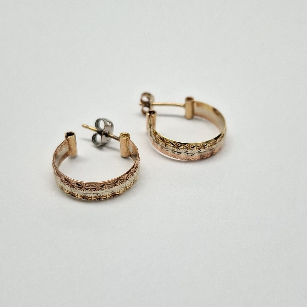 BROQUELES PAR ORO COMBINADO 14 K 4 GRMS (SEMINUEVO)