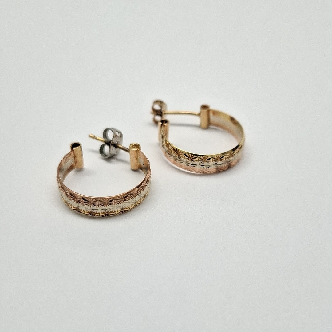 BROQUELES PAR ORO COMBINADO 14 K 4 GRMS (SEMINUEVO)