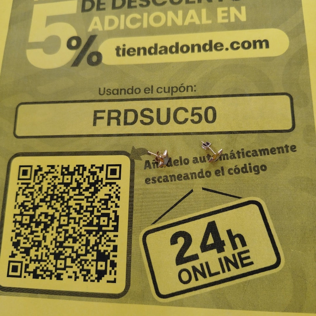 BROQUELES PAR ORO 14 K 1.5 GRMS (SEMINUEVO)