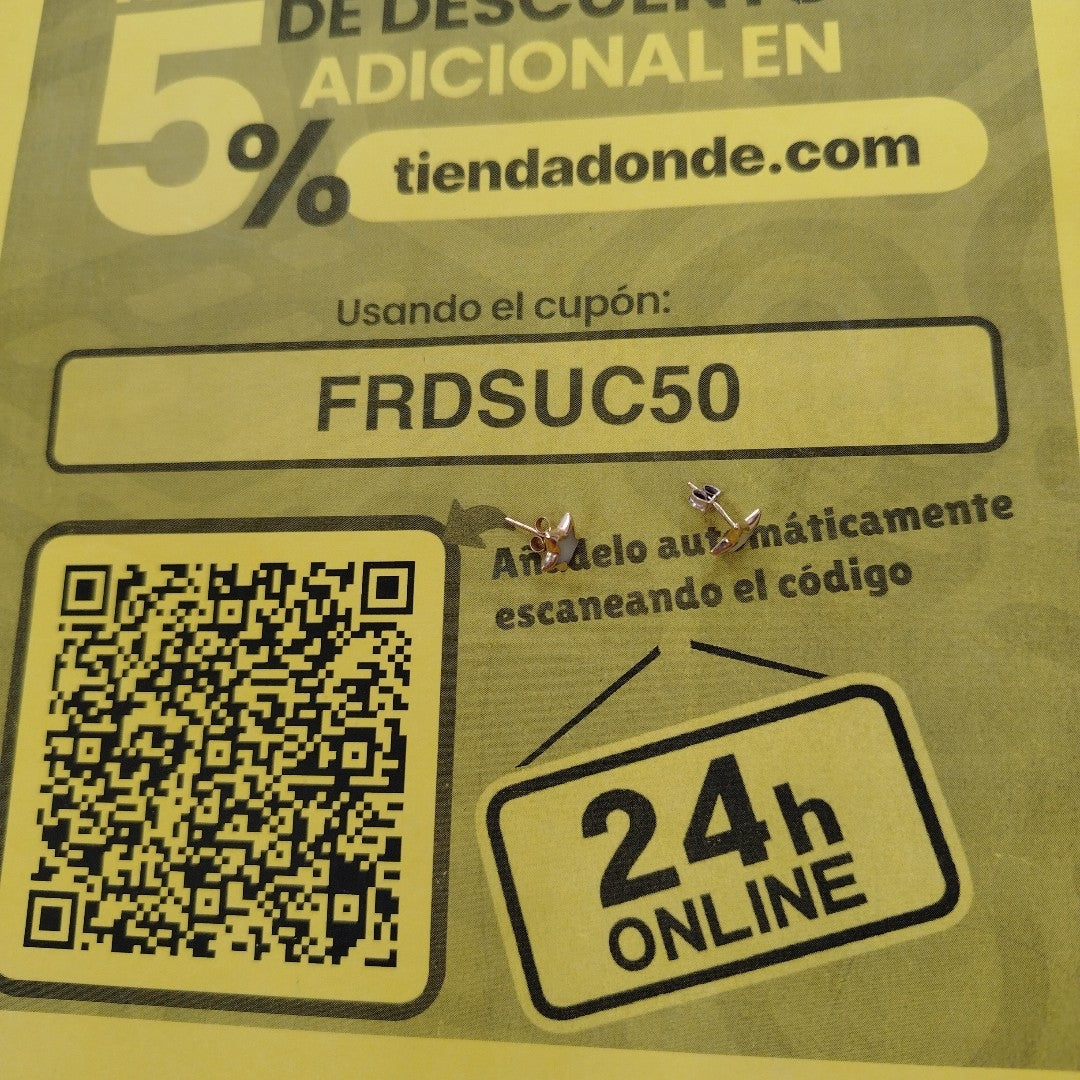 BROQUELES PAR ORO 14 K 1.5 GRMS (SEMINUEVO)