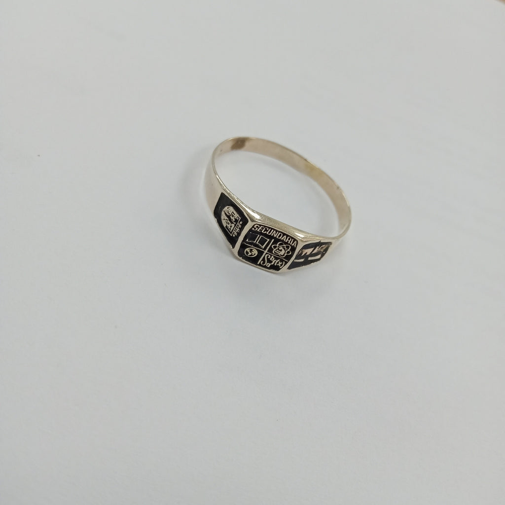 ANILLO DE GRADUACIÓN ORO 10 K 1.6 GRMS (SEMINUEVO)