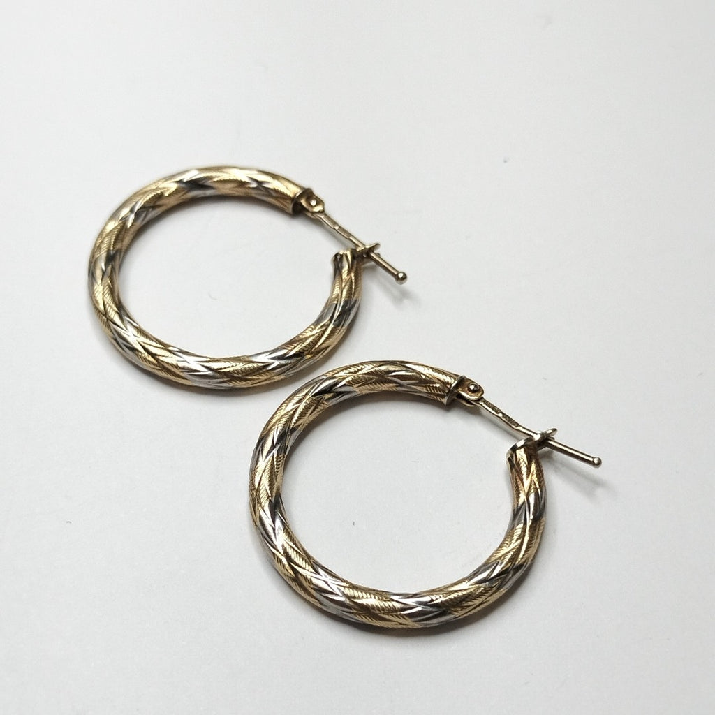 ARRACADAS PAR ORO,ORO BLANCO 14 K 3,10 GRMS (SEMINUEVO)