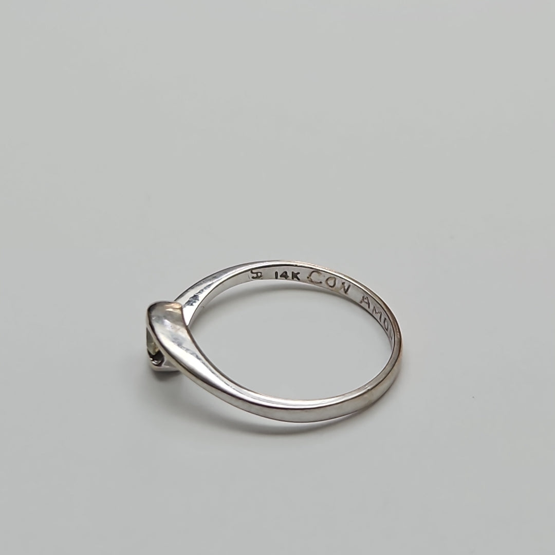 ANILLITO ORO, ORO BLANCO 14 K 1.7 GRMS (SEMINUEVO)