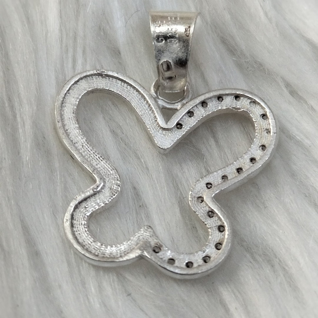 DIJE MARIPOSA C/CIRCONIAS PLATA .925 2.4 GR (NUEVO)