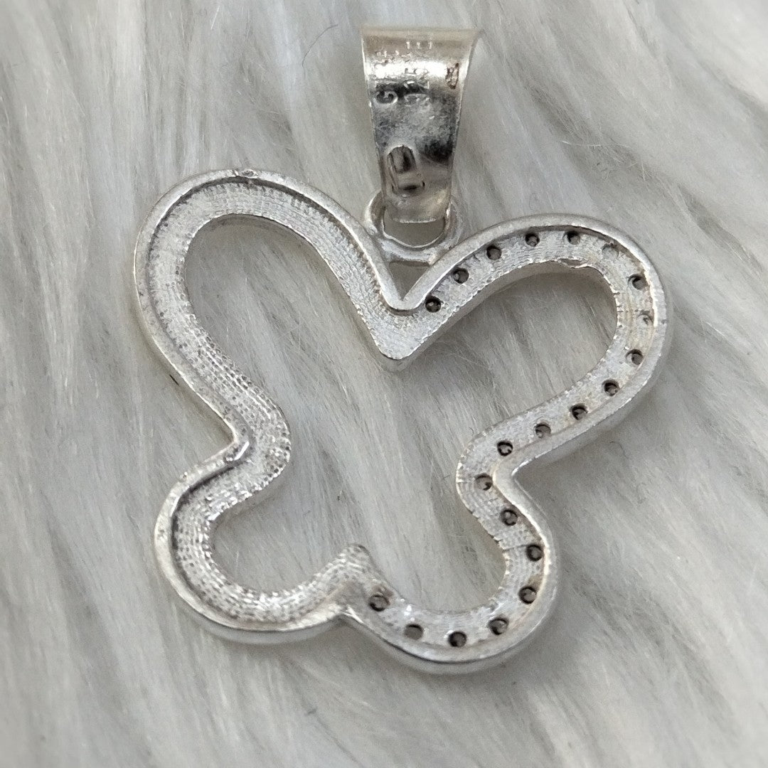 DIJE MARIPOSA C/CIRCONIAS PLATA .925 2.4 GR (NUEVO)