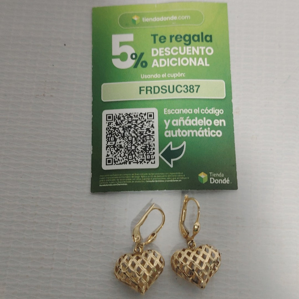 ARETES PAR ORO 14 K 2.2 GRMS (SEMINUEVO)