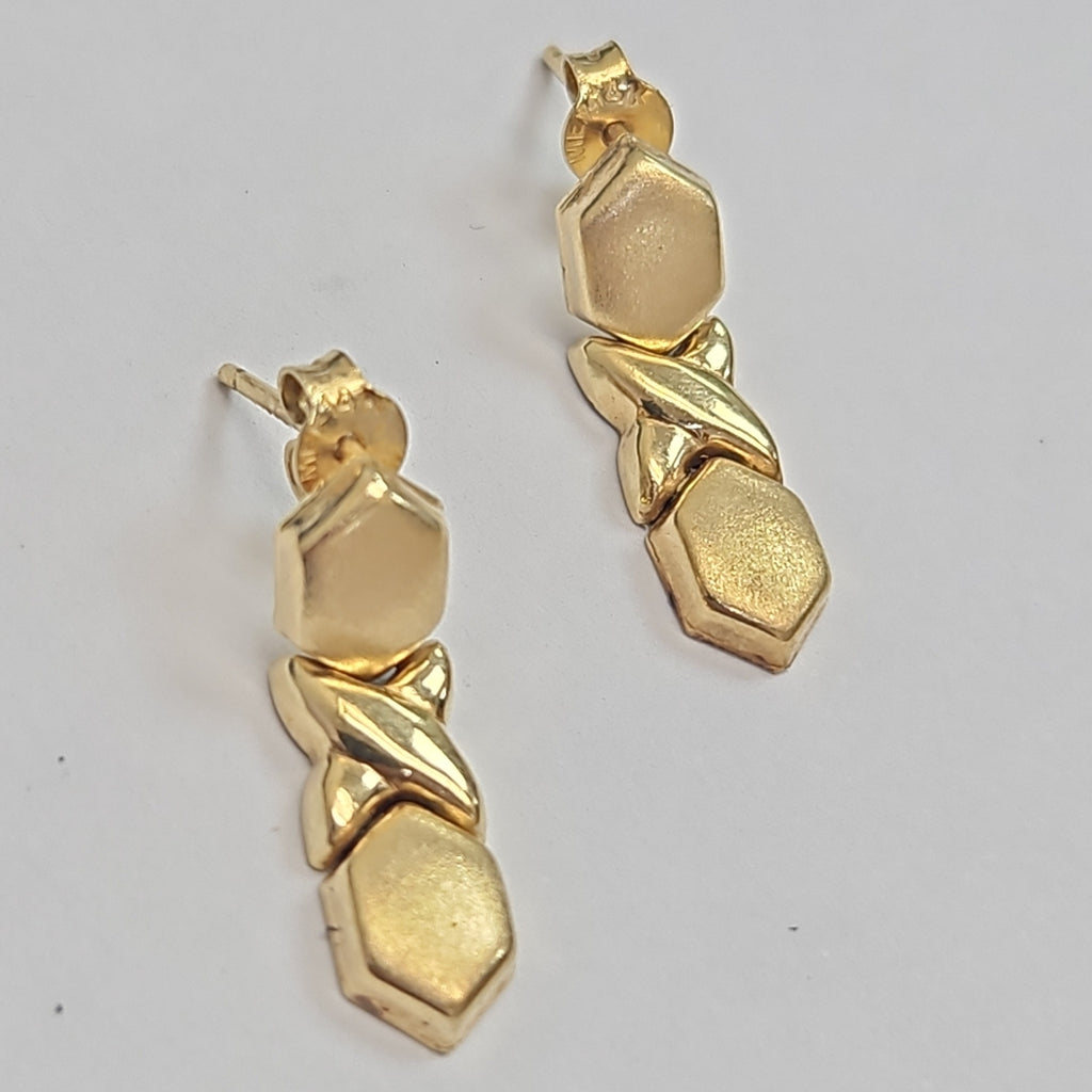 ARETES PAR ORO 14 K 2.3 GRMS (SEMINUEVO)