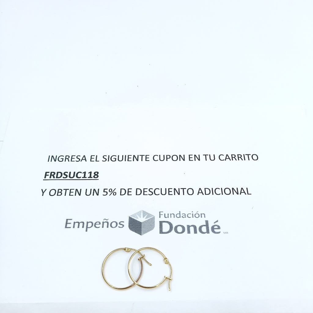 ARRACADAS PAR ORO 10 K 1.7 GRMS (SEMINUEVO)