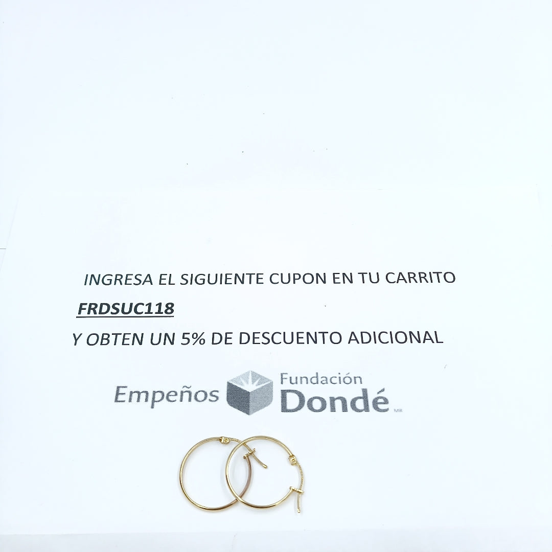 ARRACADAS PAR ORO 10 K 1.7 GRMS (SEMINUEVO)