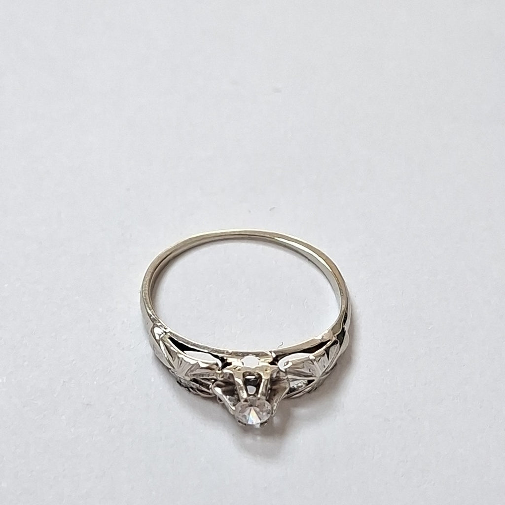 ANILLO ORO BLANCO 10 K 1,40 GRMS (SEMINUEVO)