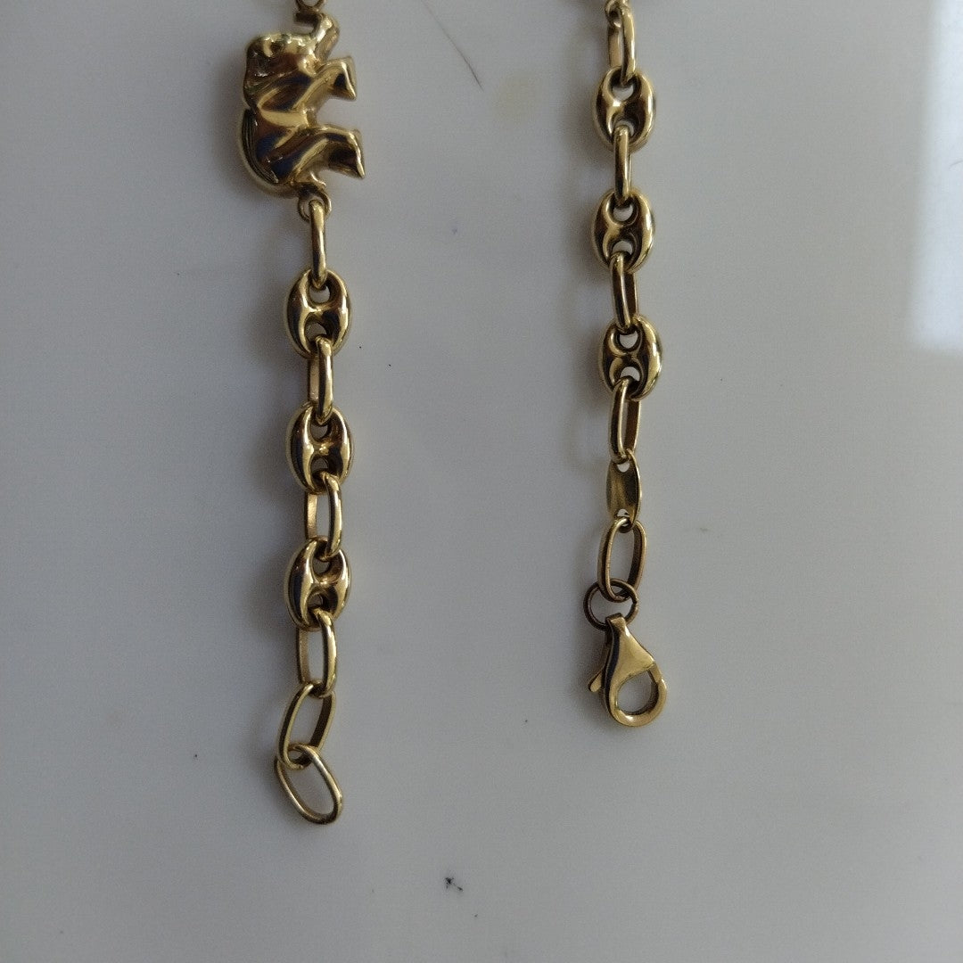 PULSERA ORO, ORO COMBINADO 10 K 4.9 GRMS (SEMINUEVO)