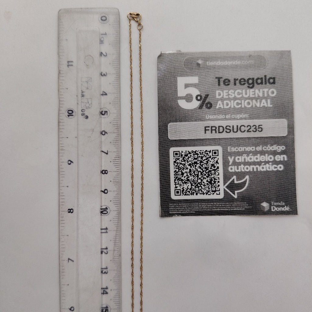CADENA, MEDALLA RELIGIOSA ORO 10 K 1.8 GRMS (SEMINUEVO)