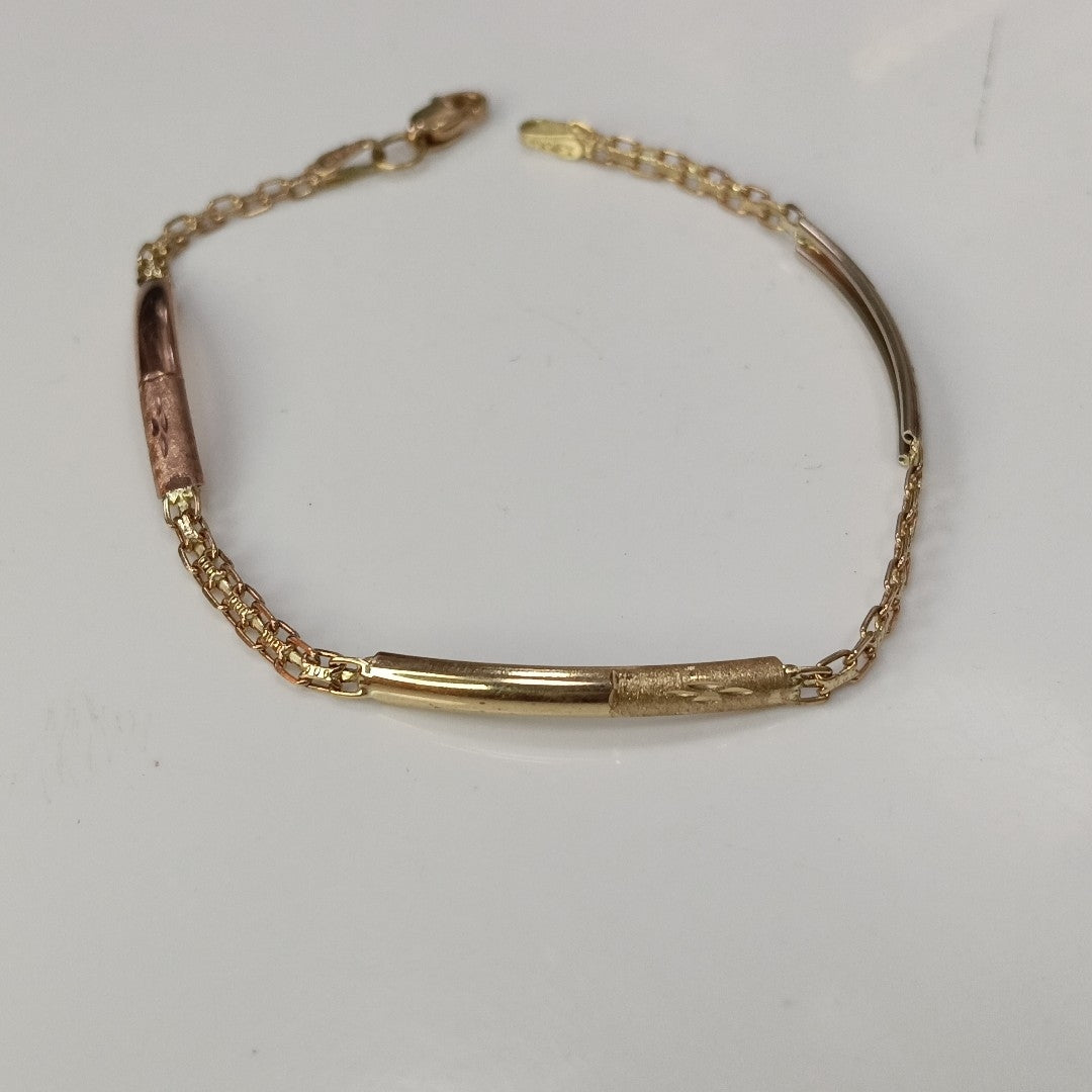 PULSERA ORO COMBINADO 10 K 2,60 GRMS (SEMINUEVO)