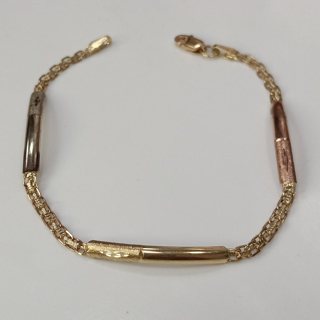 PULSERA ORO COMBINADO 10 K 2,60 GRMS (SEMINUEVO)