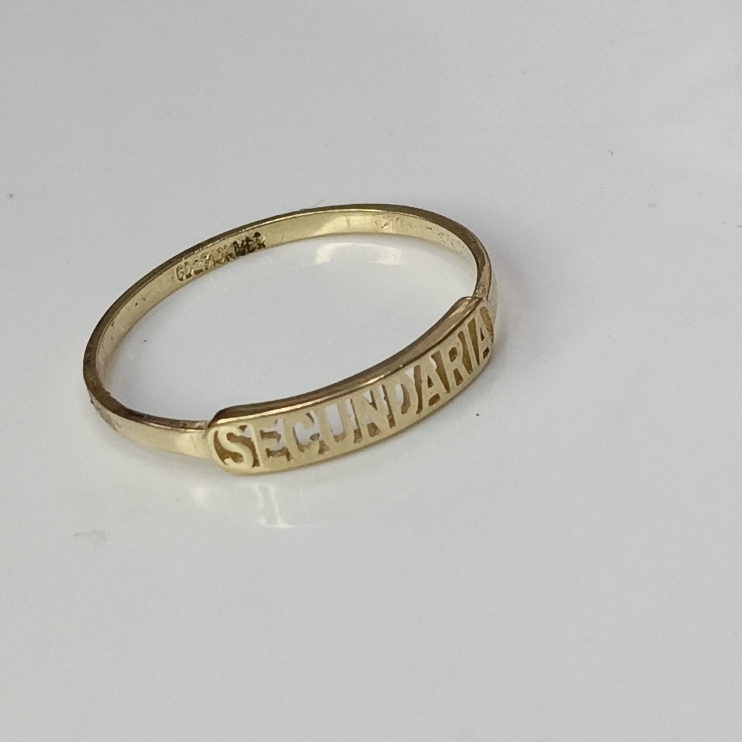 ANILLO DE GRADUACIÓN ORO 10 K 1,00 GRMS (SEMINUEVO)