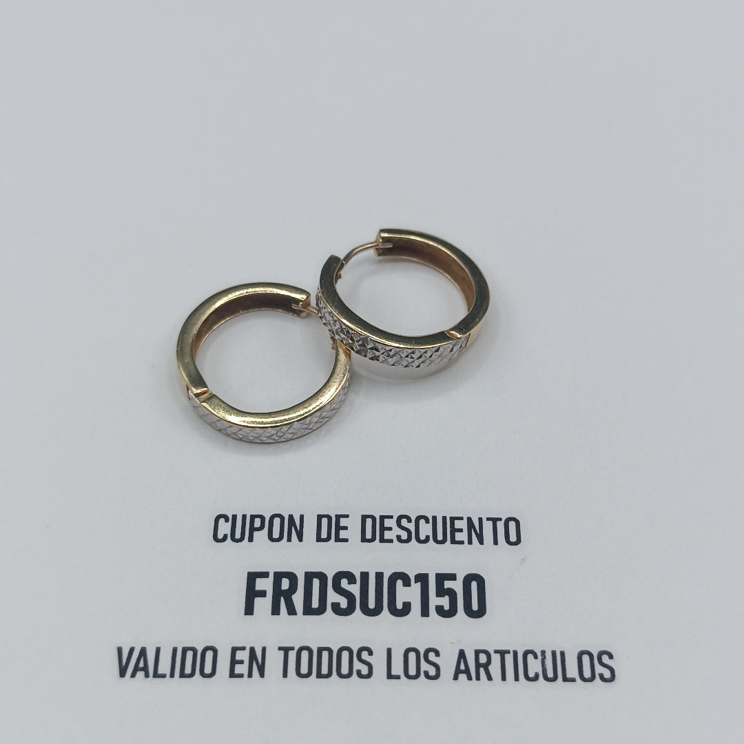 ARRACADAS PAR ORO 14 K 2.1 GRMS (SEMINUEVO)