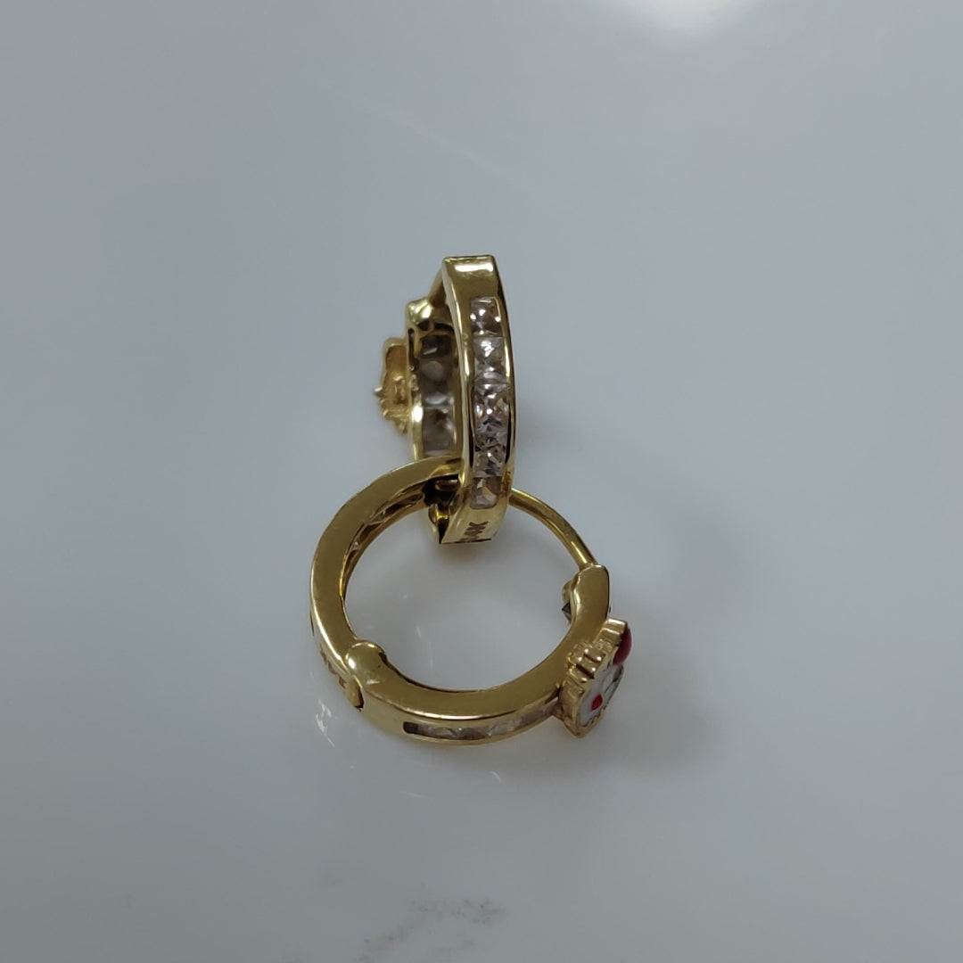 ARETES PAR ORO 14 K 1,60 GRMS (SEMINUEVO)