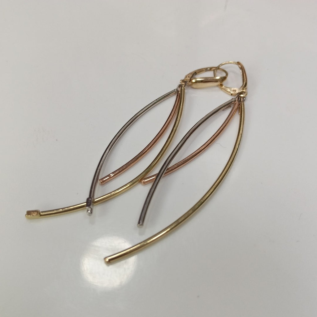 ARETES PAR ORO COMBINADO 10 K 2,70 GRMS (SEMINUEVO)