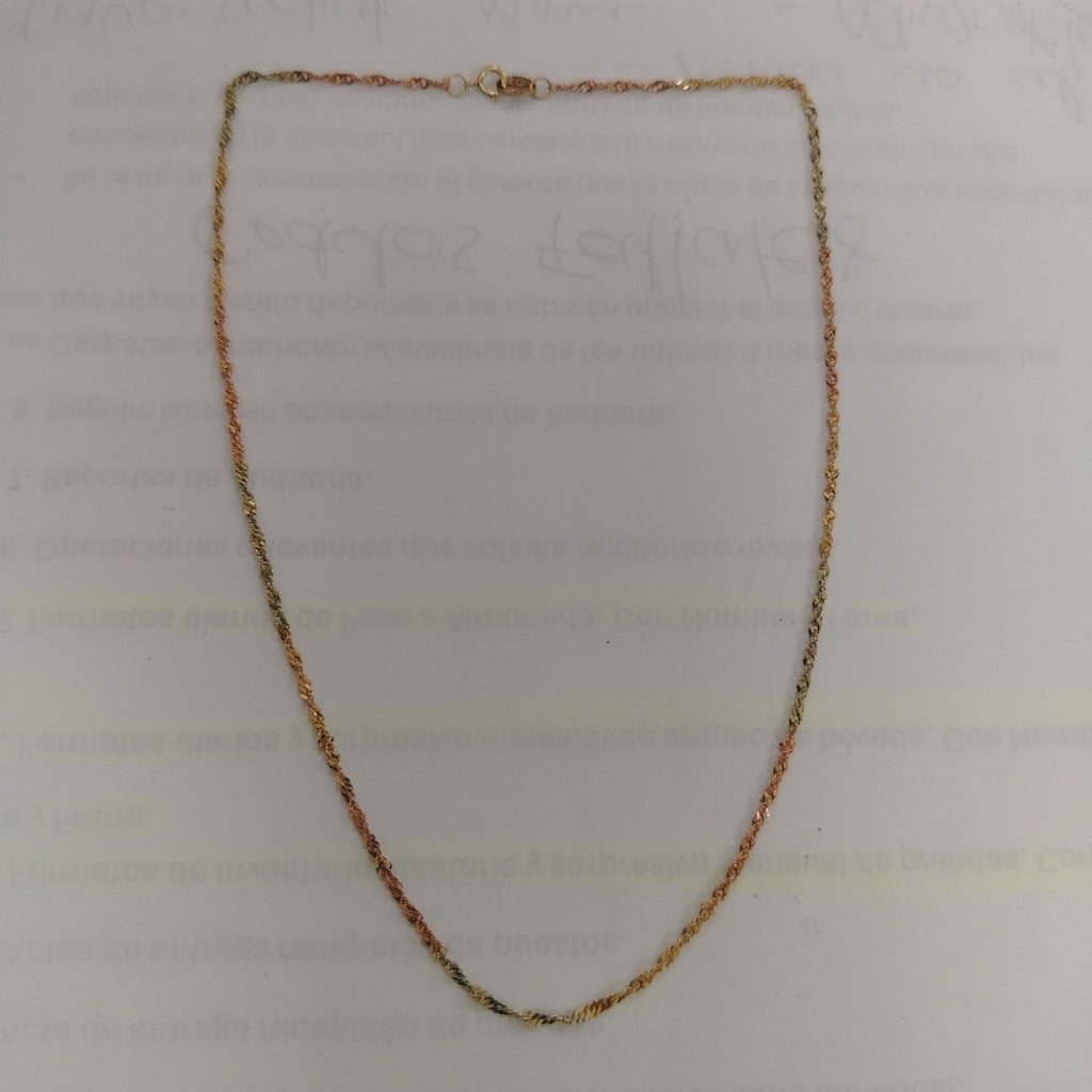CADENA ORO COMBINADO 10 K 1.2 GRMS (SEMINUEVO)