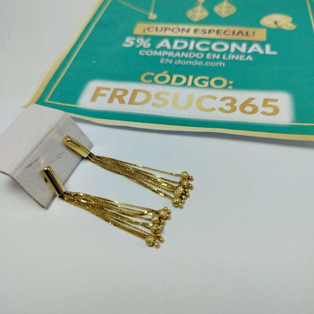 BROQUELES PAR ORO 14 K 4.9 GRMS (SEMINUEVO)