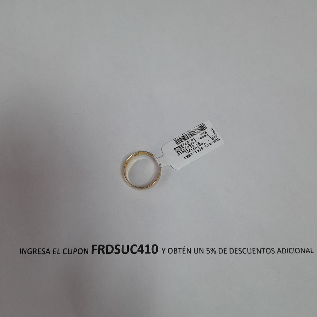 ARGOLLA ORO 10 K 2.2 GRMS (SEMINUEVO)