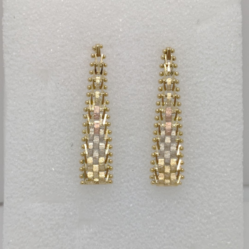 ARETES PAR ORO,ORO COMBINADO 10 K 3,30 GRMS (SEMINUEVO)