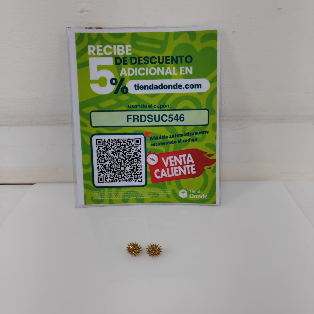 BROQUELES PAR ORO 14 K 2.7 GRMS (SEMINUEVO)
