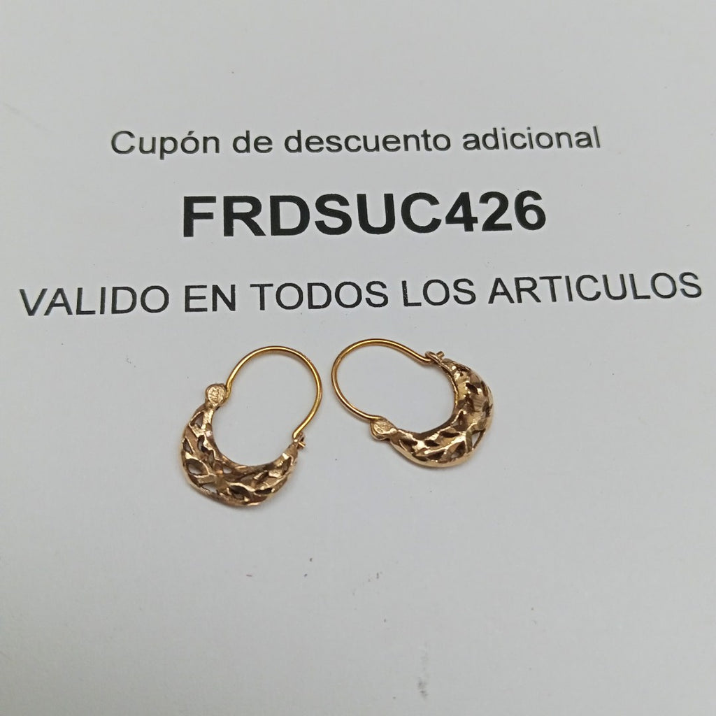 ARETES PAR ORO 10 K 1.2 GRMS (SEMINUEVO)