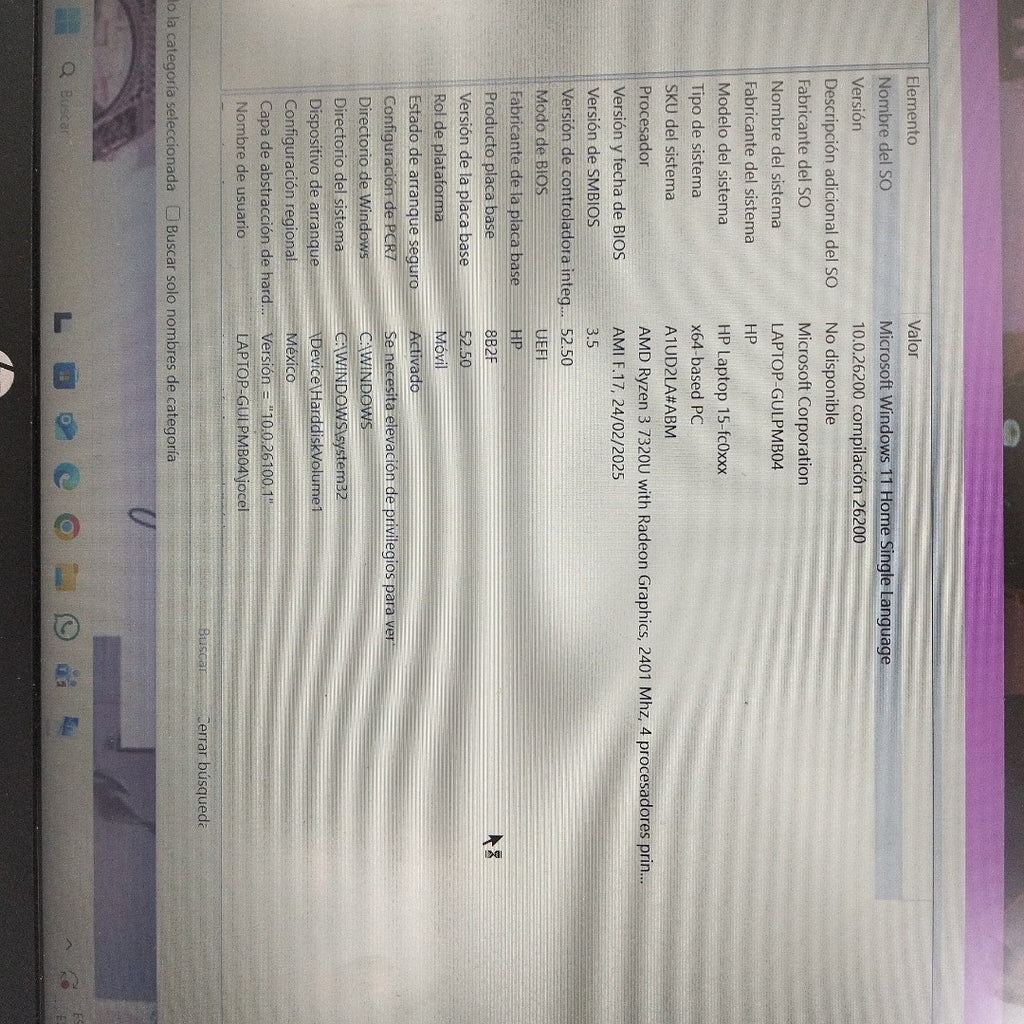LAPTOP HP 15-FC0068LA (2024) 512 GB SSD 8 GB RAM (SEMINUEVO)