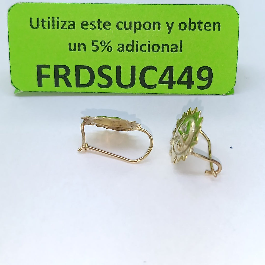 ARETES PAR ORO 14 K 1,30 GRMS (SEMINUEVO)