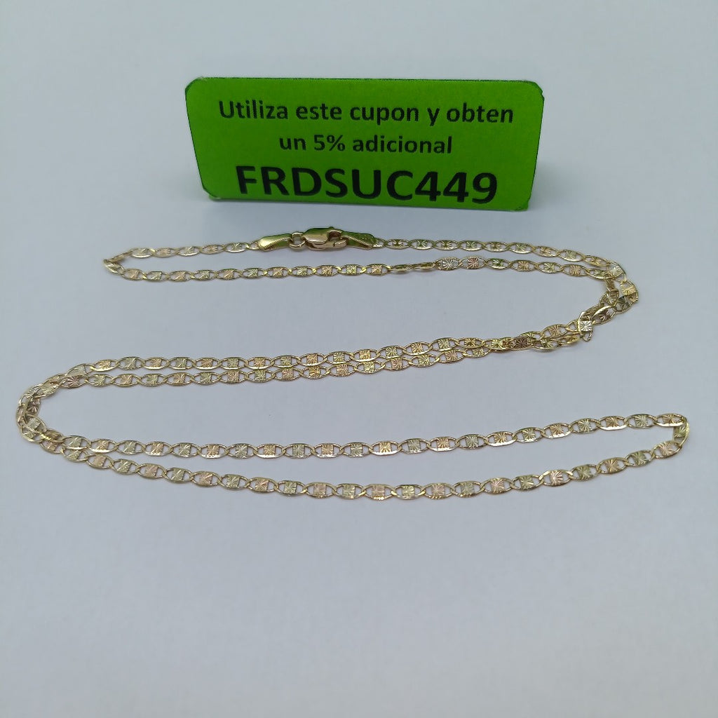 CADENA ORO, ORO COMBINADO 14 K 3.8 GRMS (SEMINUEVO)