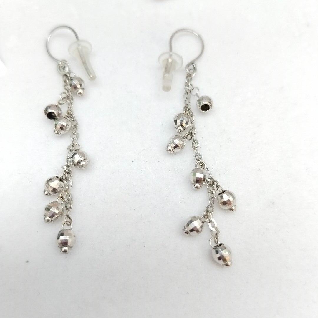 ARETES PAR ORO BLANCO 14 K 2,80 GRMS (SEMINUEVO)