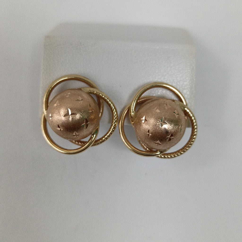 ARETES PAR ORO,RODIADO 14 K 2,20 GRMS (SEMINUEVO)
