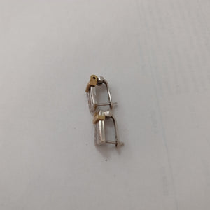 ARETES PAR ORO, ORO BLANCO 14 K 4.4 GRMS (SEMINUEVO)