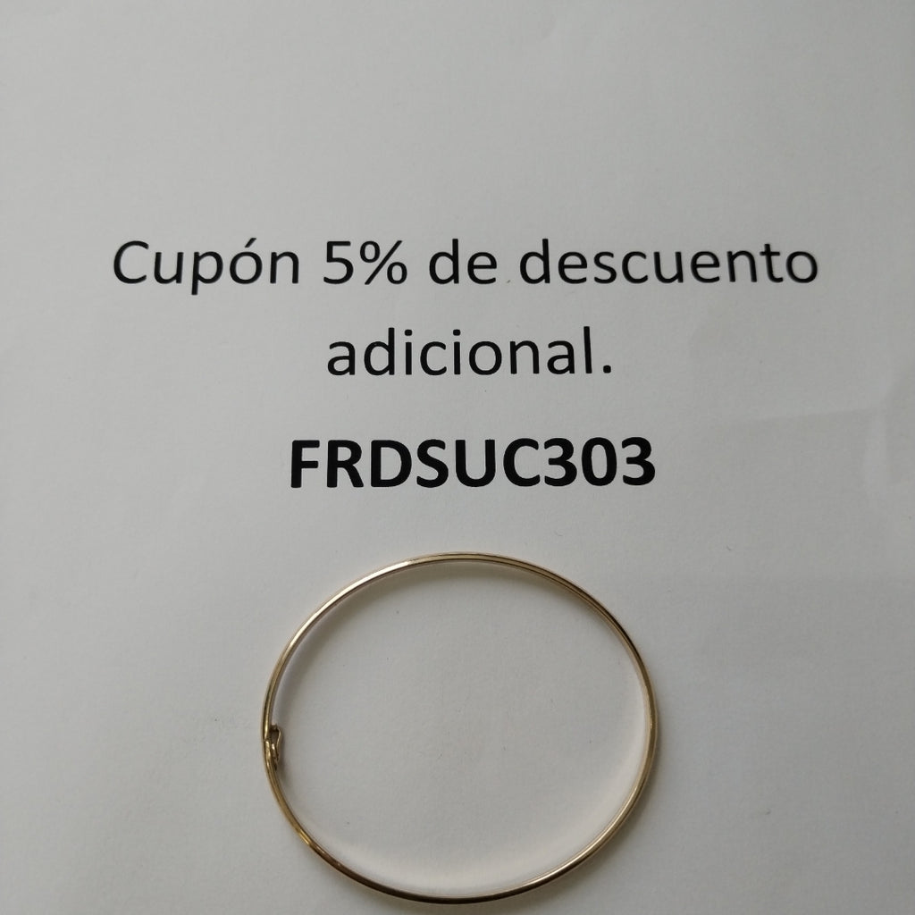 PULSERA RIGIDA ORO 14 K 3.5 GRMS (SEMINUEVO)