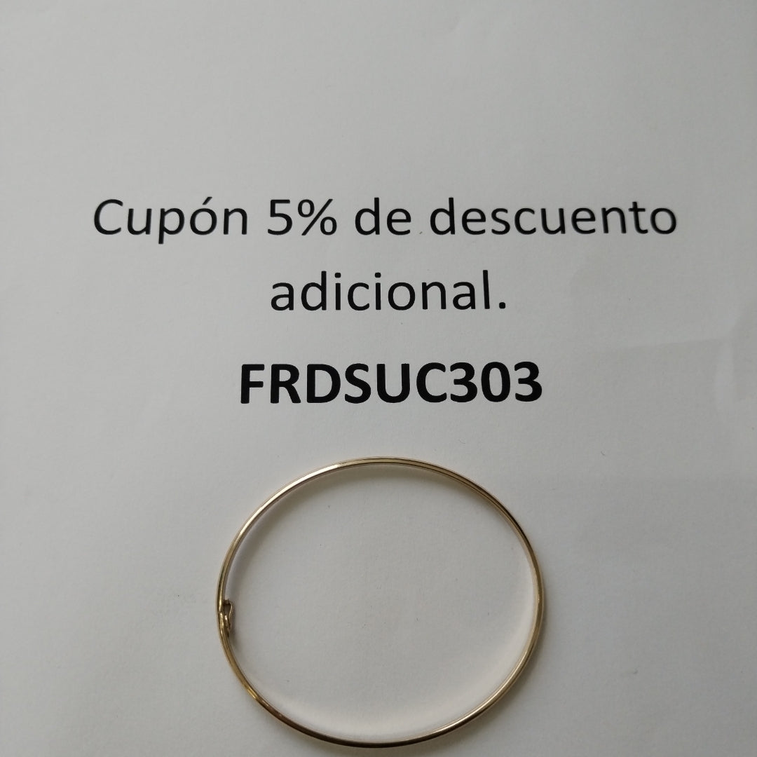 PULSERA RIGIDA ORO 14 K 3.5 GRMS (SEMINUEVO)